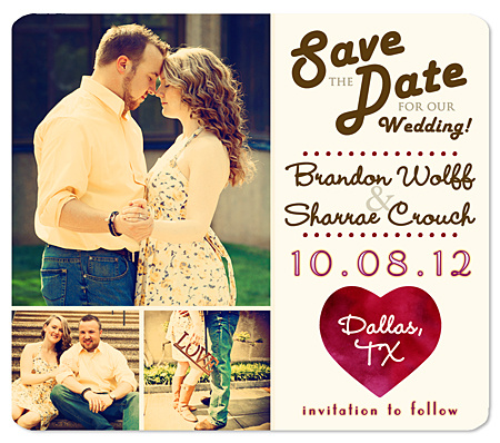 "Charm" Save the Date Magnet
